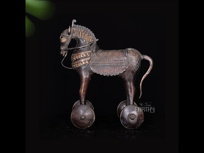 Vintage Horse on Wheels (Brass / 47.4 Cm / 16.4 Kg)