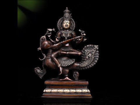 brass saraswati idol