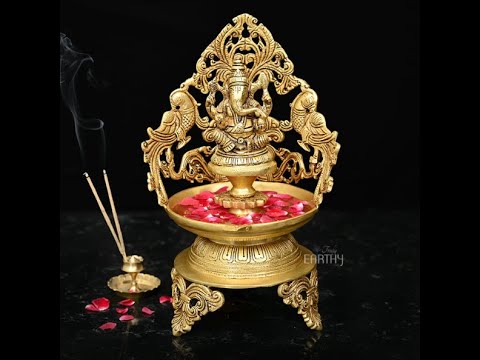 Brass  Ganesha Urli / Diya (13")
