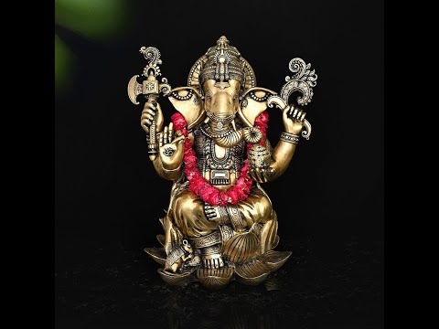 Large Fine Brass Ganesha Statue (55.8 cm / 31.27 Kg)