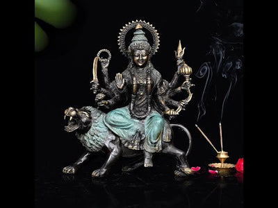 Vintage Bronze Durga Idol