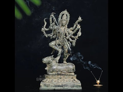 Devi Durga on Buffalo Demon - Bronze Statue
