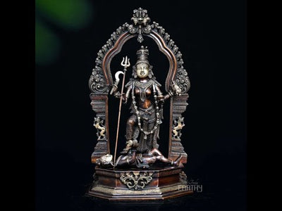 Brass Goddess Kali with Kirtimukha