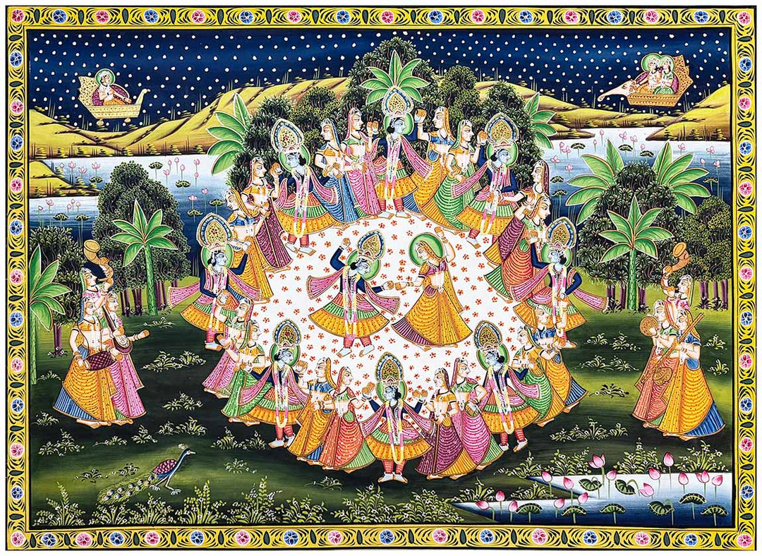 Krishna Raas Leela Painting