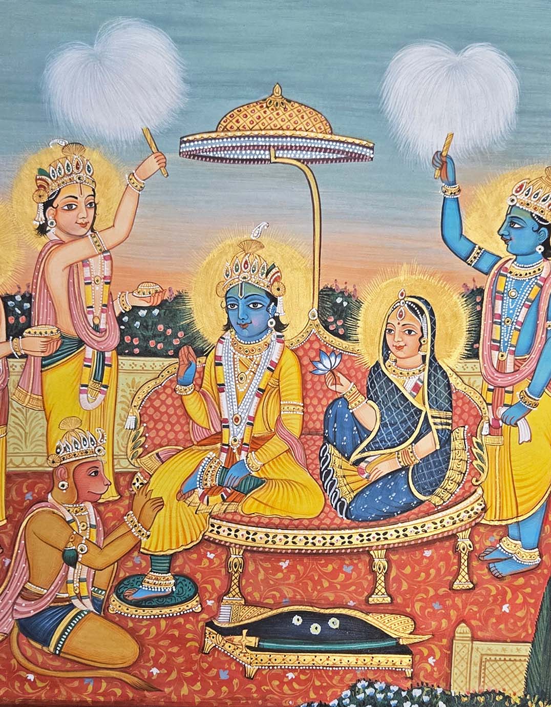 Ram Darbar Painting - Handmade Painting (Unframed)