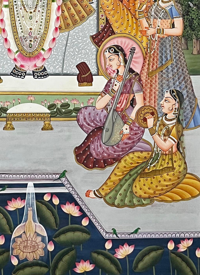 shrinathji pichwai painting, angel 3