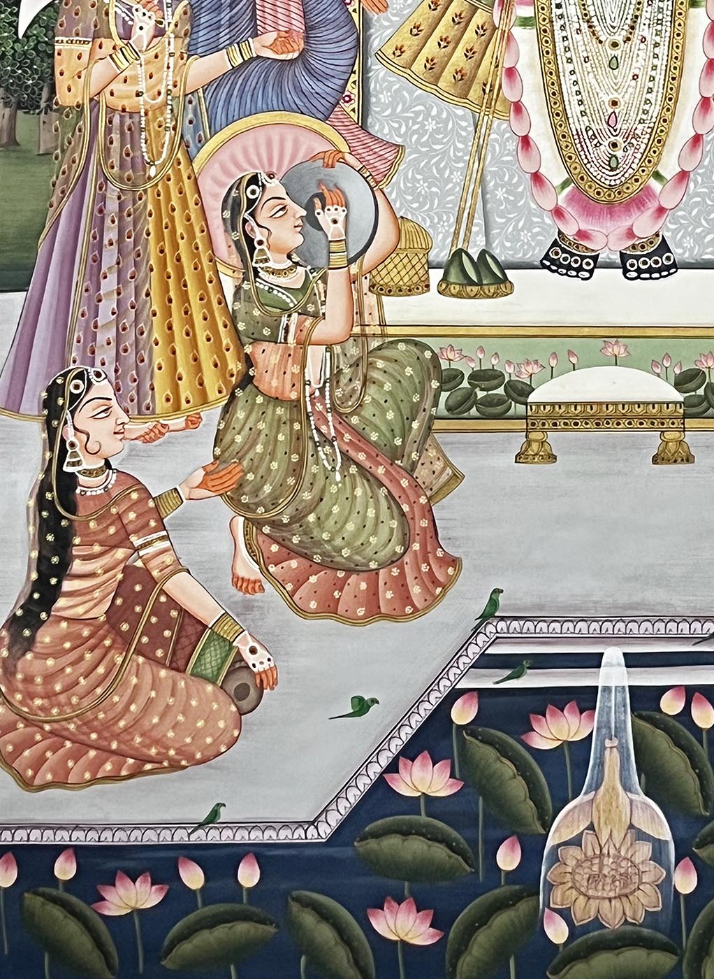 shrinathji pichwai painting, angel 4