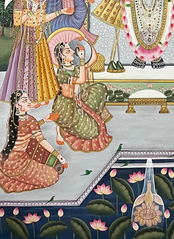 shrinathji pichwai painting, angel 4
