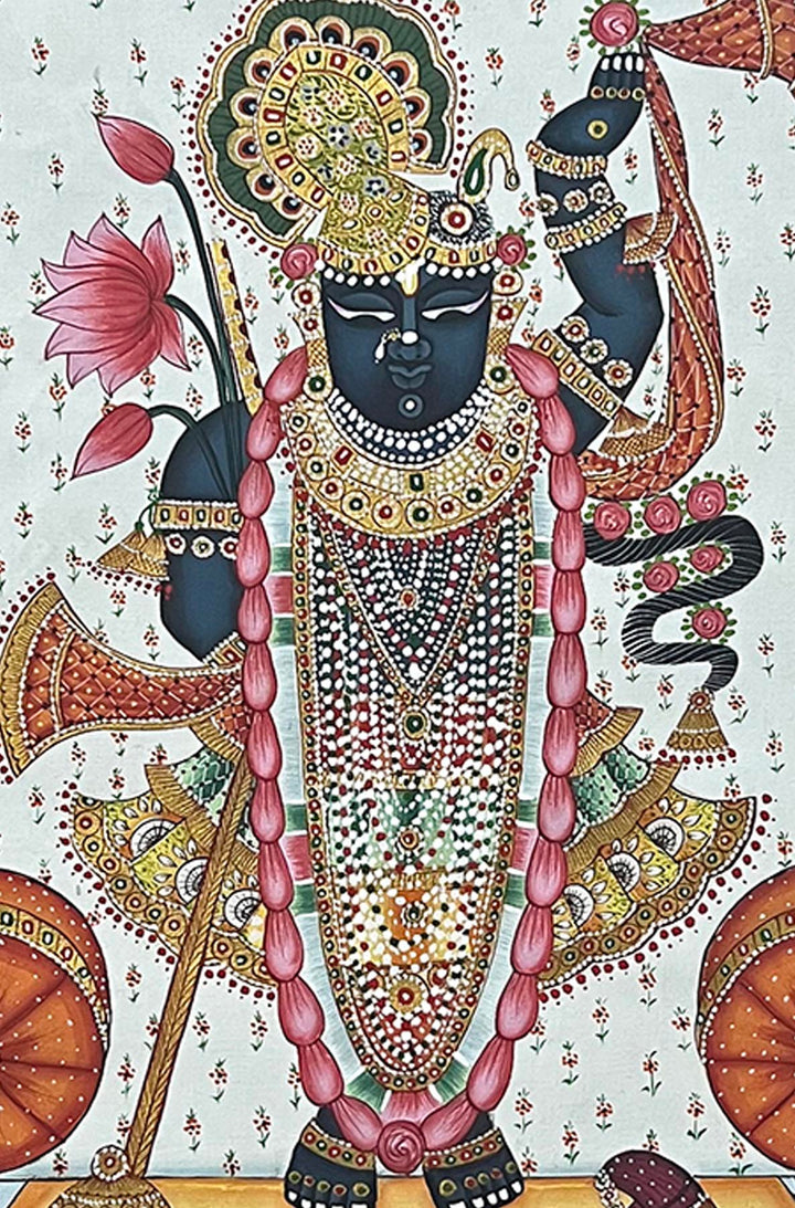 Shrinathji Das Swaroop Painting - Handmade (Unframed)