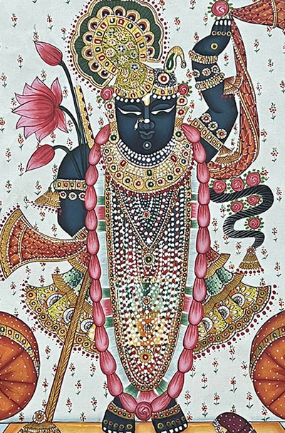 Shrinathji Das Swaroop Painting - Handmade (Unframed / 22 x34 Inches)