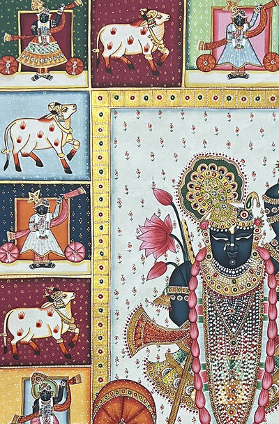 Shrinathji Das Swaroop Painting - Handmade (Unframed / 22 x34 Inches)