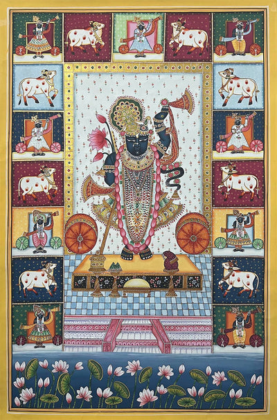 Shrinathji Das Swaroop Painting - Handmade (Unframed / 22 x34 Inches)