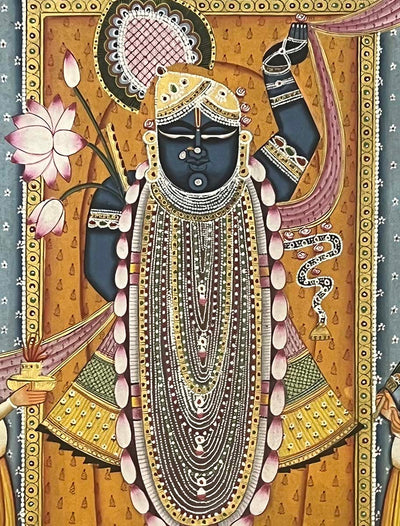 PICHWAI SHRINATHJI PAINTING, CLOSEUP