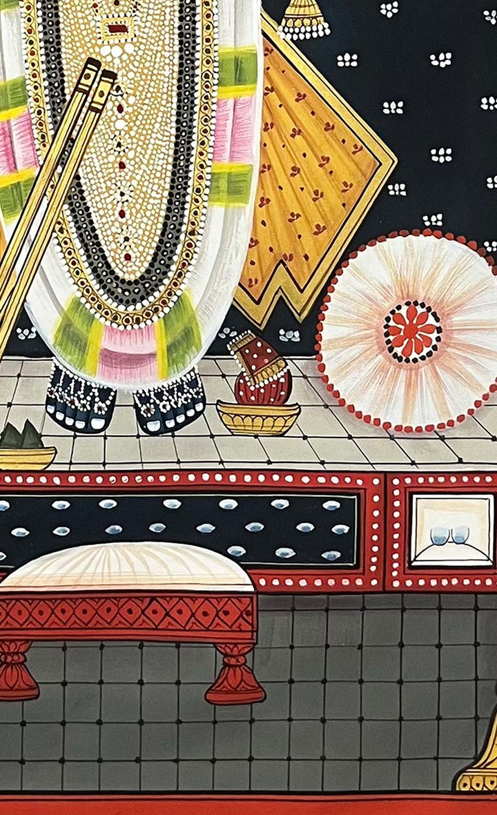shrinathji pichwai painting, angel 2