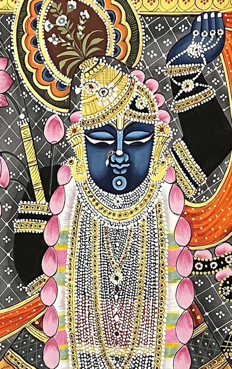 Shrinathji - Handmade Pichwai Painting (Unframed / 34 x22 inches)