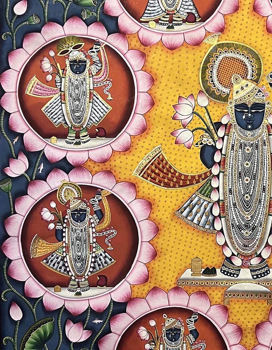 shrinathji pichwai painting, angel 3
