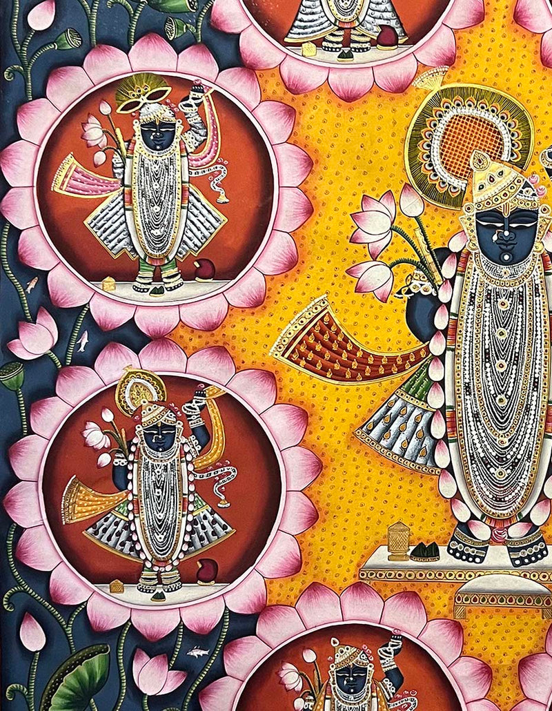 shrinathji pichwai painting, angel 3