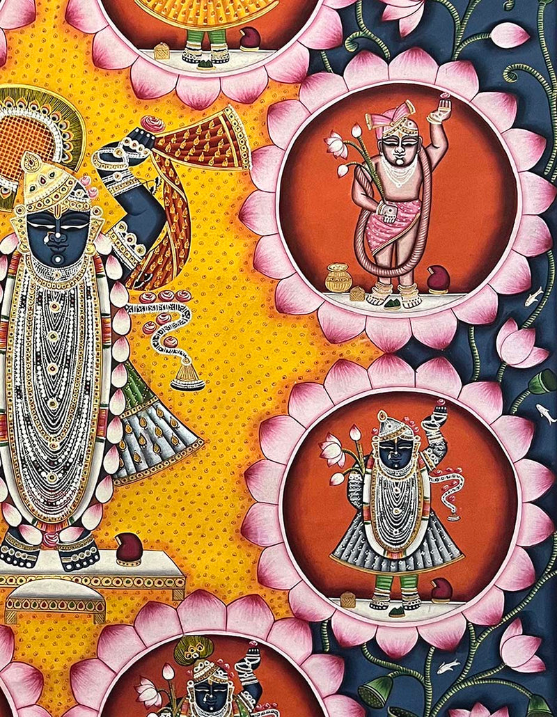 shrinathji pichwai painting, angel 4