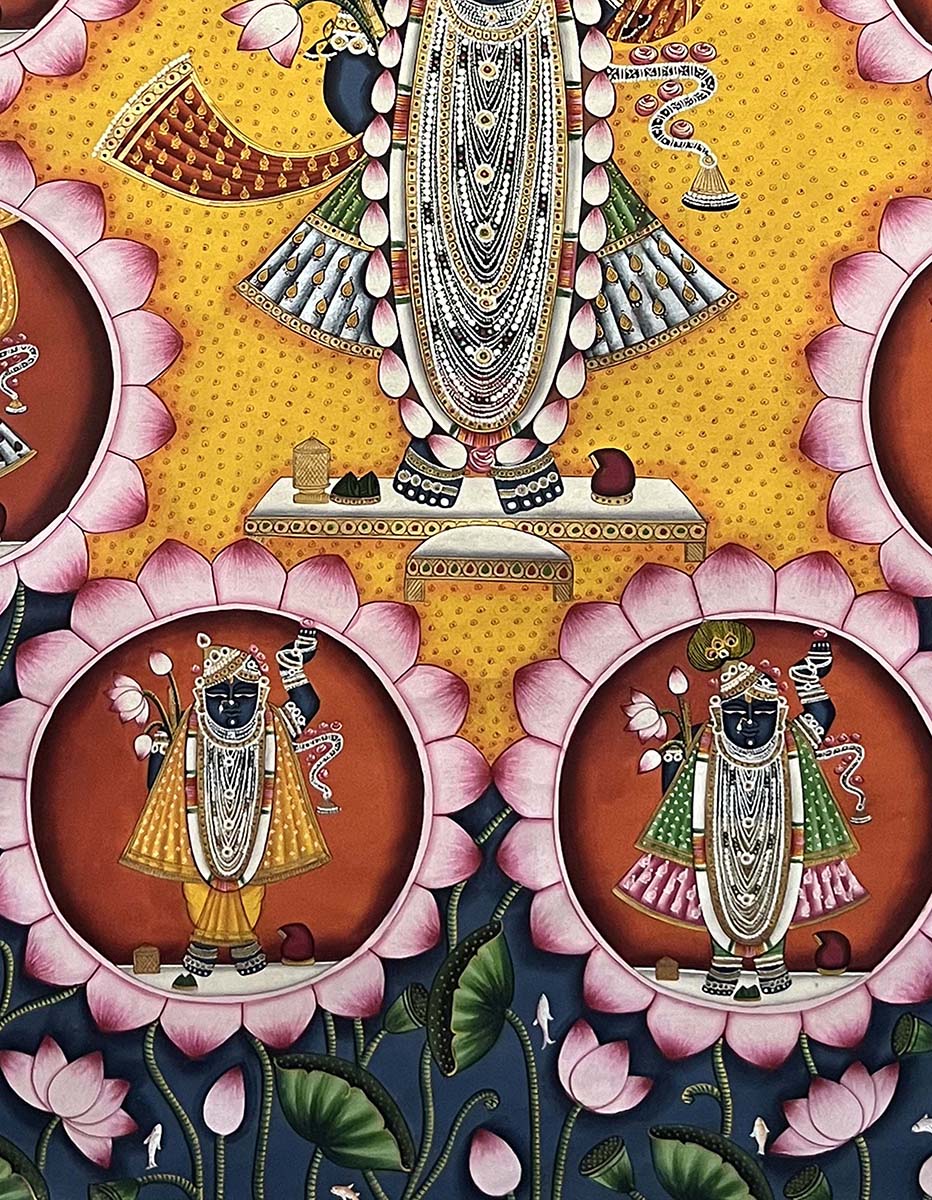 shrinathji pichwai painting, angel 5