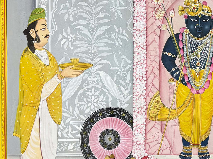 Shringara of Shrinathji - Handmade Pichwai Painting ( 128.2 x 95.2 cm / Unframed)