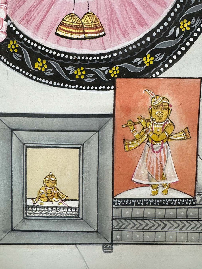 Shringara of Shrinathji - Handmade Pichwai Painting ( 50.5 x 37.5 inches / Unframed)