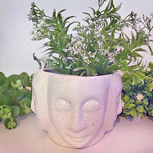 4 Faced Buddha Ceramic Planter (without Plant).