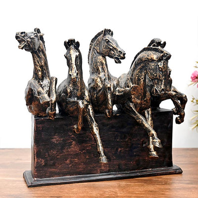 The Glorious Stallions - 5 Horses Sculpture