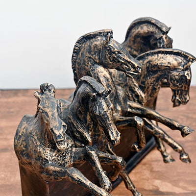 The Glorious Stallions - 5 Horses Sculpture