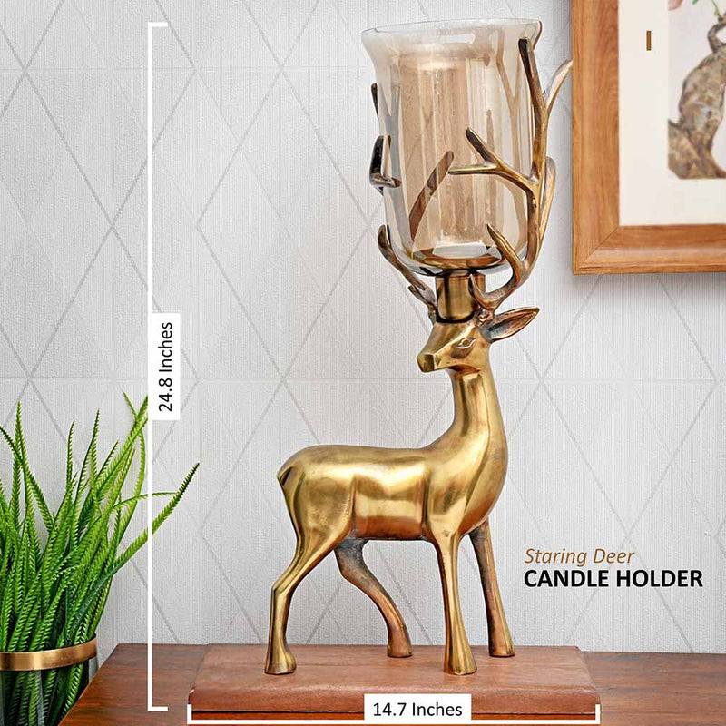 Staring Deer Candle Holder
