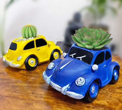 Retro Car Resin Planters - Set of 2 (without Plant).