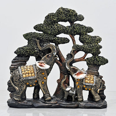 Elephant Family by Jungle - Sculpture