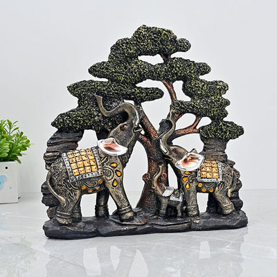 Elephant Family by Jungle - Sculpture