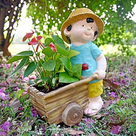 Boy Cart Planter - Big (Without Plant).