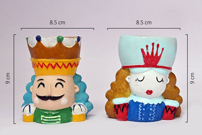 King & Queen Resin Pot – Set of 2 (without Plant).