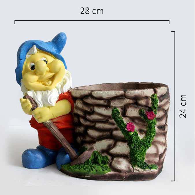 Happy Gnome Resin Pot (without Plant).