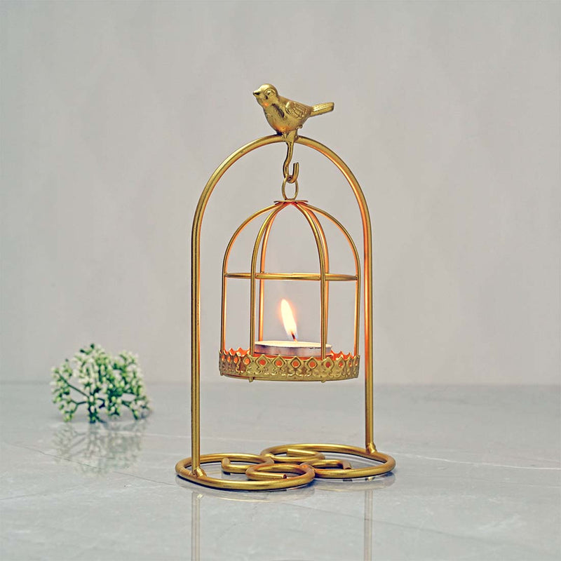 Farmhouse Bird Cage Candle Holder