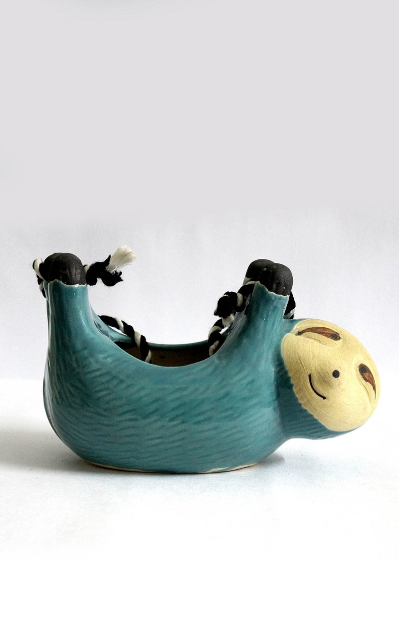 Hanging Sloth Ceramic Planter(without Plant).