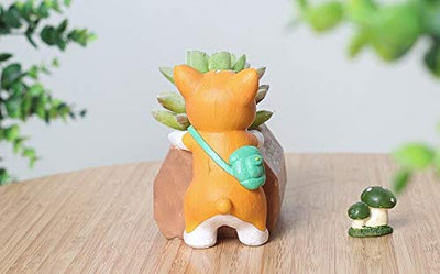 Cute Dog Pushing Pencil Planter (without Plant).