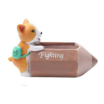 Cute Dog Pushing Pencil Planter (without Plant).