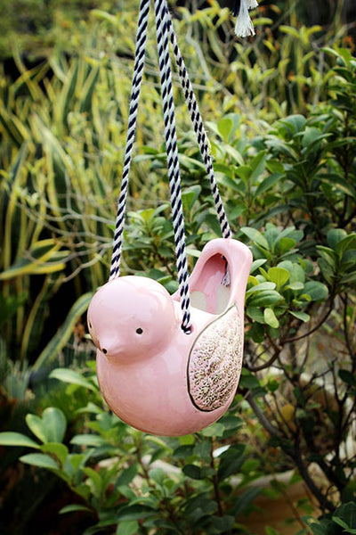 Hanging Bird Ceramic Planter (without Plant).