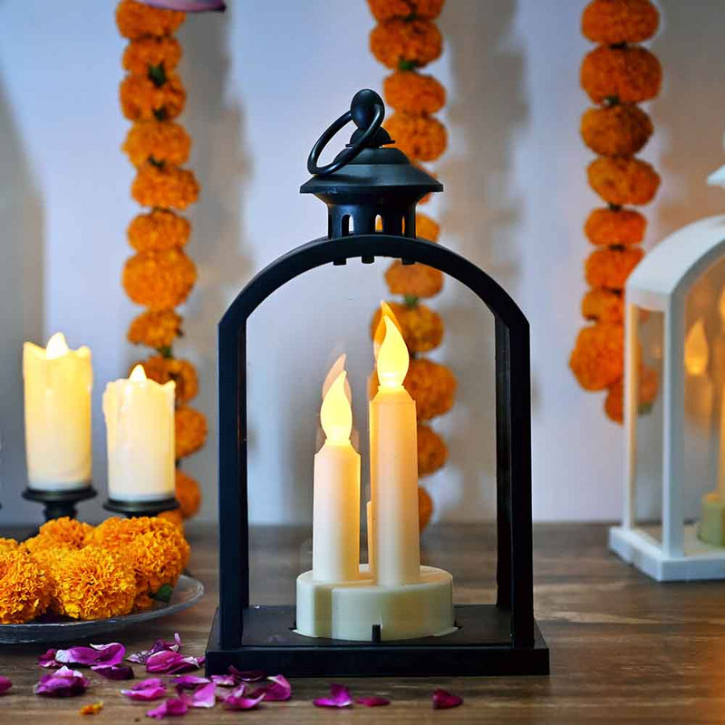 Elegant Festive LED Lantern with Flickering Candle Effect