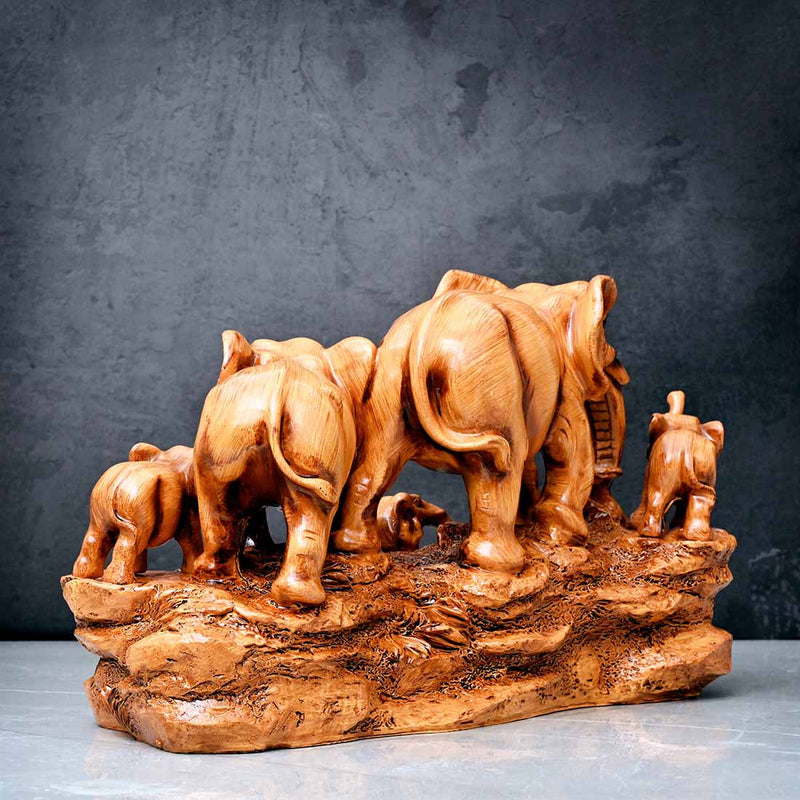 Life of Elephants Sculpture