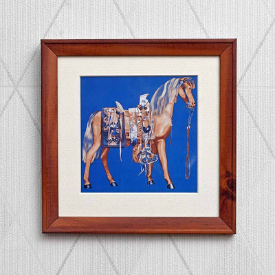 Famous Horses - Korean Fine Paper Print (Framed - 9 x 9 inches)