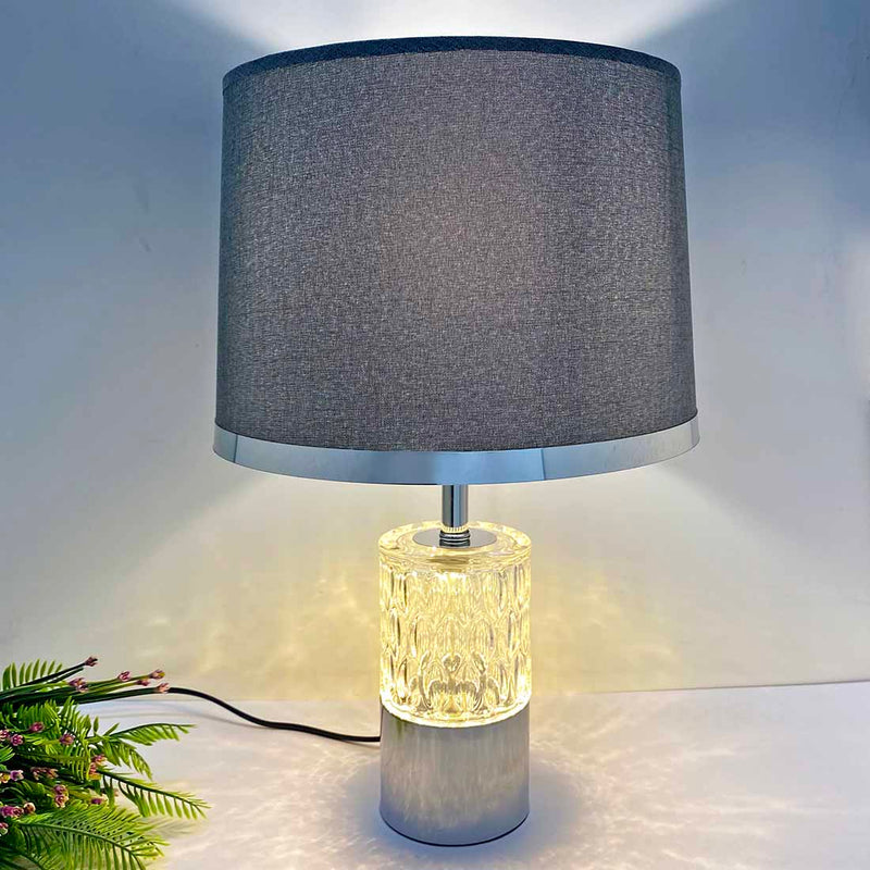 Bailey Grey Glass Cut -table Lamp