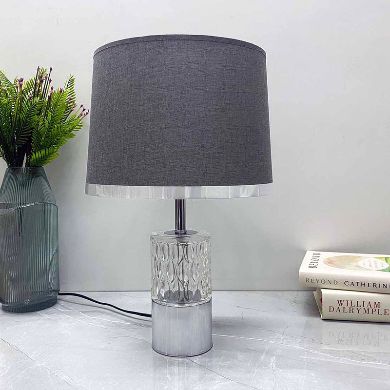 Bailey Grey Glass Cut -table Lamp