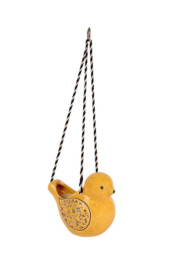 Hanging Bird Ceramic Planter (without Plant).