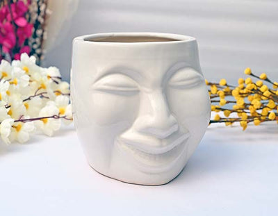 happy face planter pot