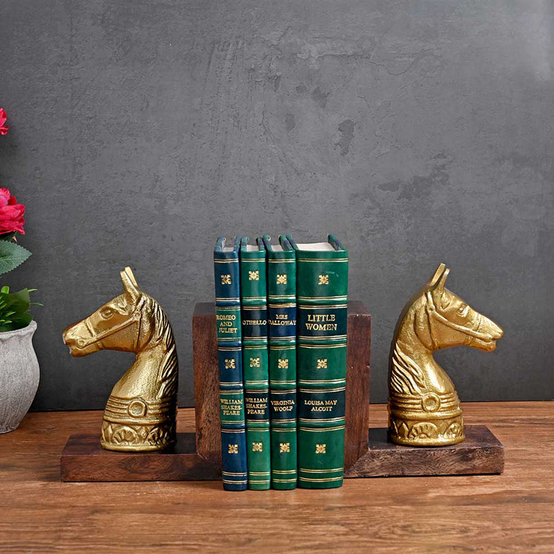 Vintage Horse Bookend Gold