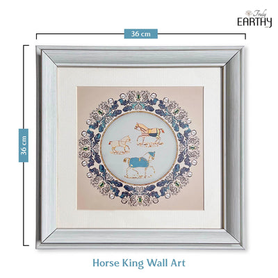 Horse King Korean Fine Paper Print (Framed - 14 x 14 inches)