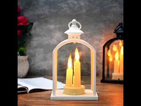 Elegant Festive LED Lantern with Flickering Candle Effect